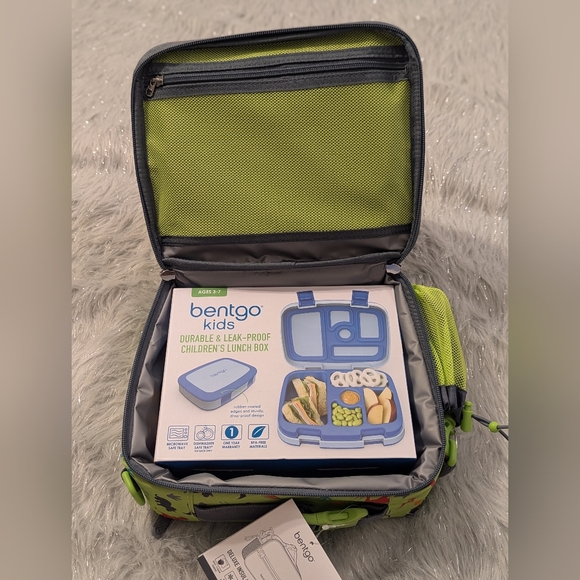 Bentgo Kids Dinosaur Insulated Lunch Bag & Lunch Box NWT - Picture 6 of 10